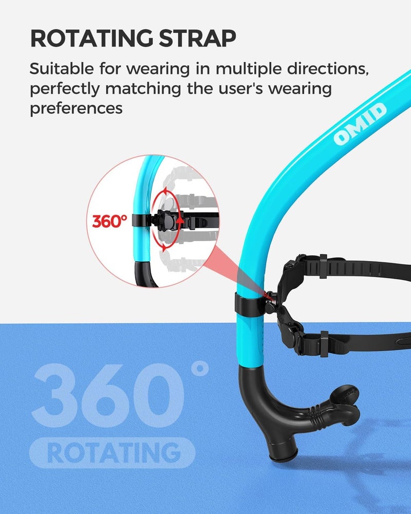 OMID SN1 Snorkel for Adult Youth, Diving Snorkel with One-Way Purge Valve, Food-Grade Silicone Mouthpiece - Image 3